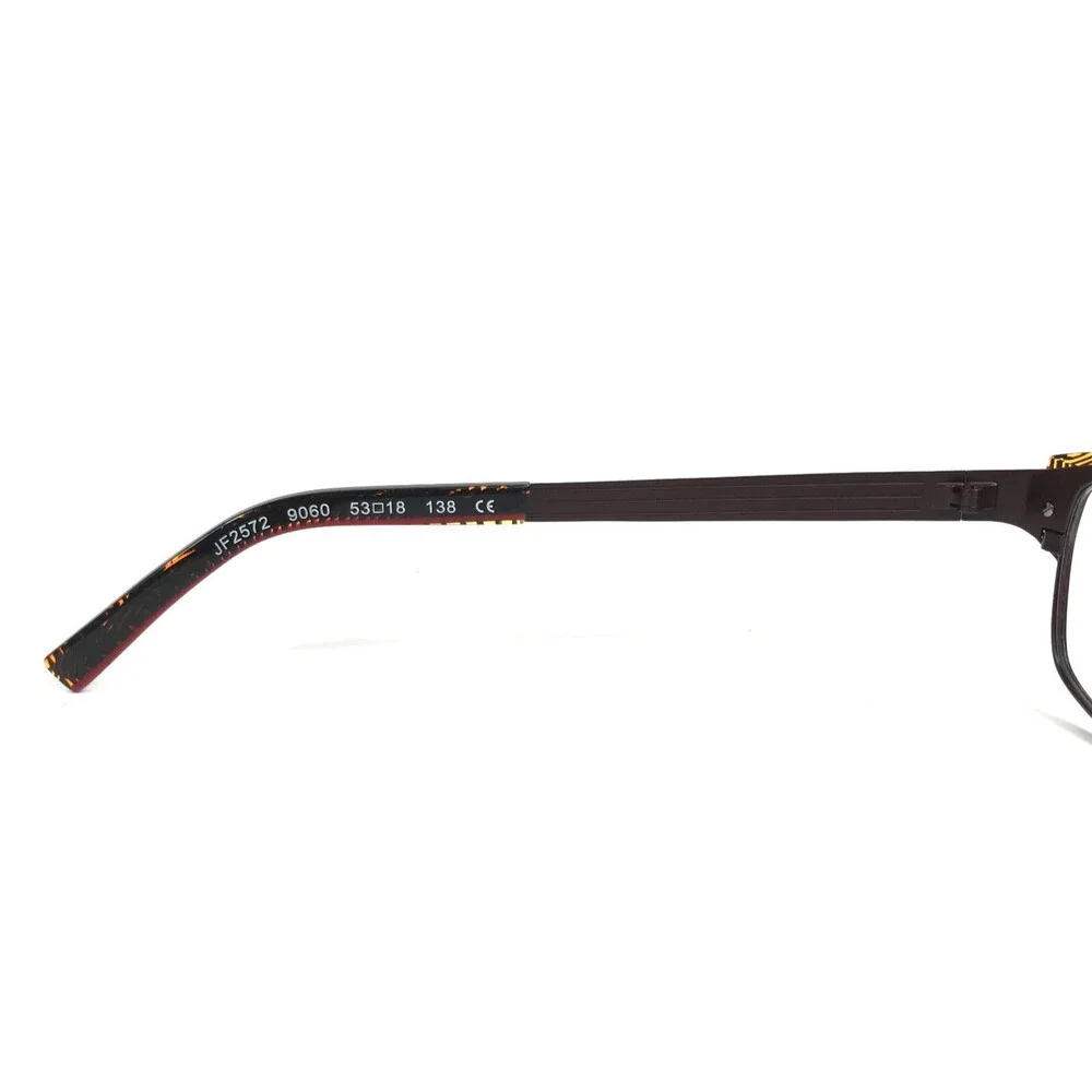 J.F. Rey Eyeglasses Frames JF2572 9060 Brown Green Yellow Cat Eye 53-18-138